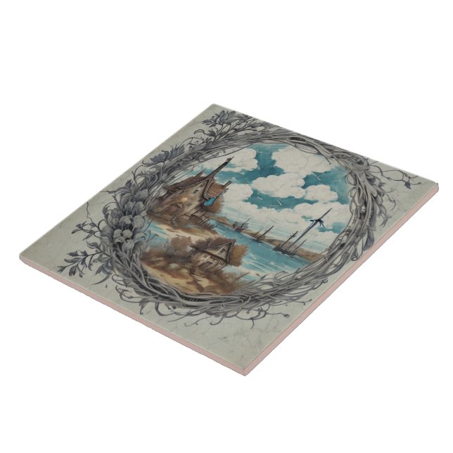 Pintura a óleo das paisagens marítimas n.o 10 (Lateral)