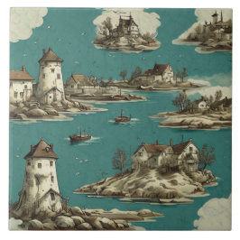 Pintura a óleo das paisagens marítimas n.o 13