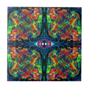 Pintura a óleo visionária surreal distorcida aluci