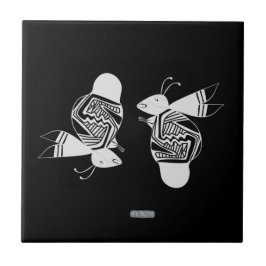 Pintura à tinta das abelhas antigas