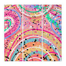 Pintura Abstrata: Arcos Pastel