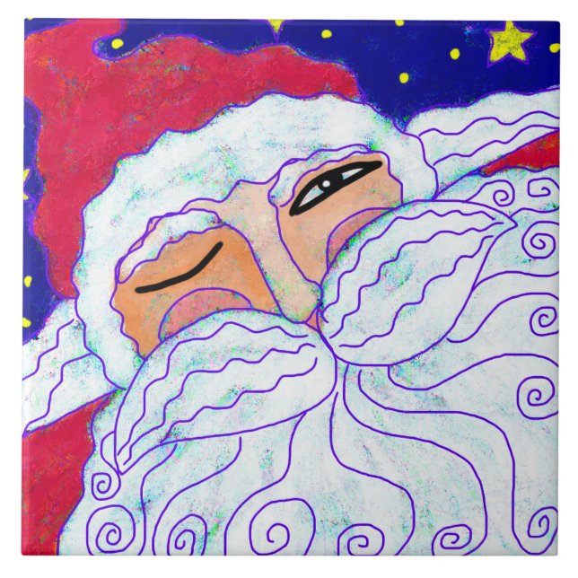 Pintura Abstrata do Papai Noel (Frente)