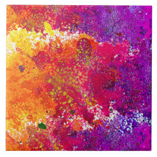 Pintura abstrato, colorido, branca