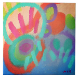 Pintura Acrílica Abstrata Felicidade
