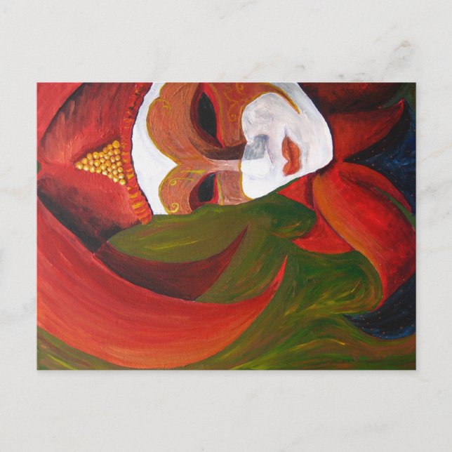 Pintura acrílica "Carnivale" - Cartão postal (Frente)