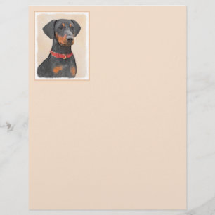 Pintura Alemã Pinscher Pintura Original Arte Anima