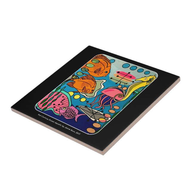 Pintura aquática do oceano abstrato da modificação (Lateral)