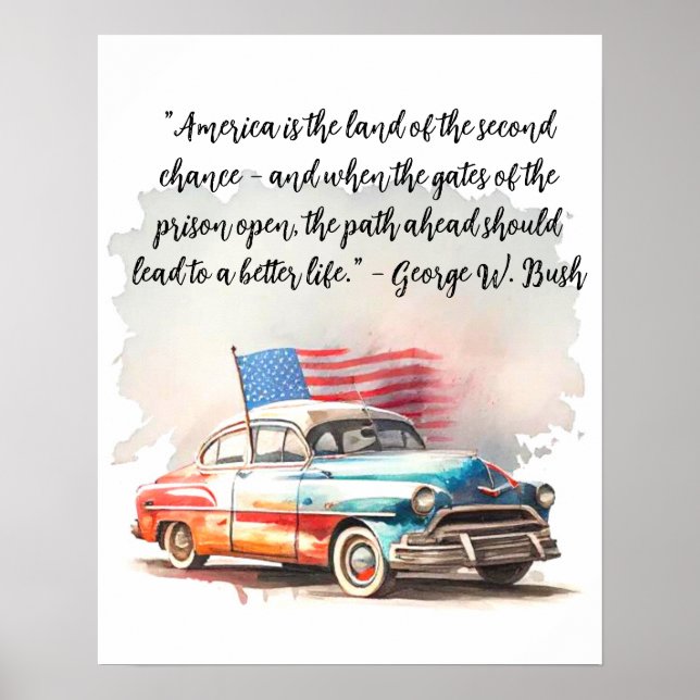 Pintura aquosa de Poster Carro vintage (Frente)