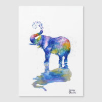 Pintura aquosa elefante feliz