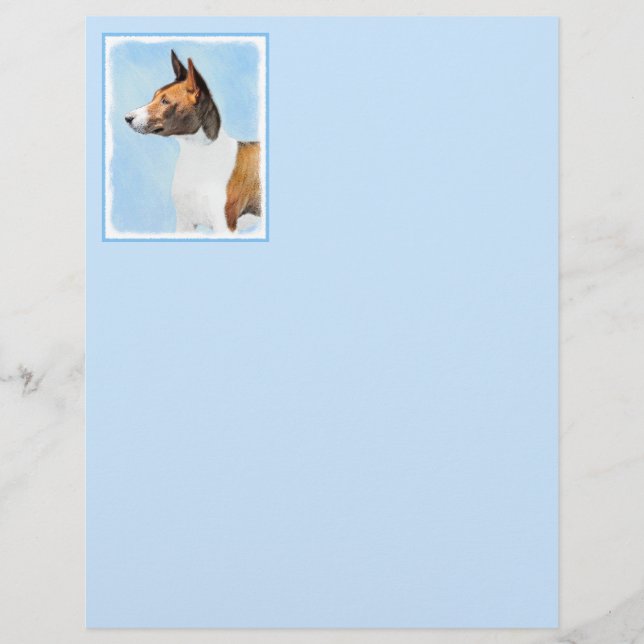 Pintura Basenji - Arte Original Custa (Frente)