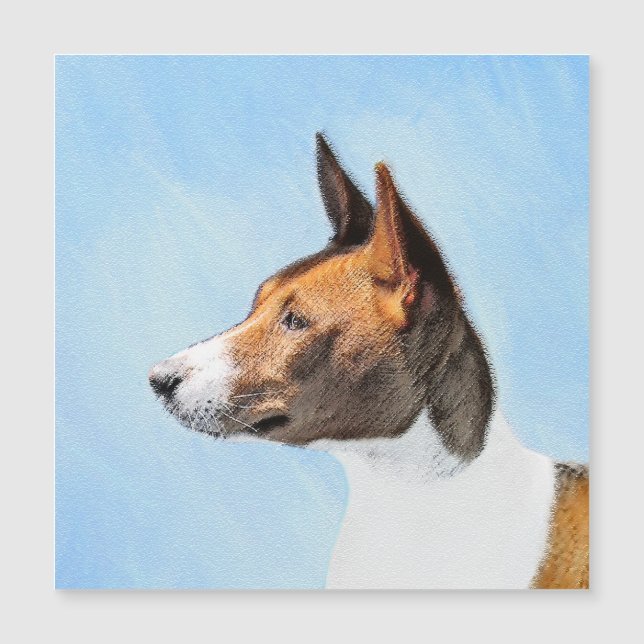Pintura Basenji - Arte Original Custa (Frente)