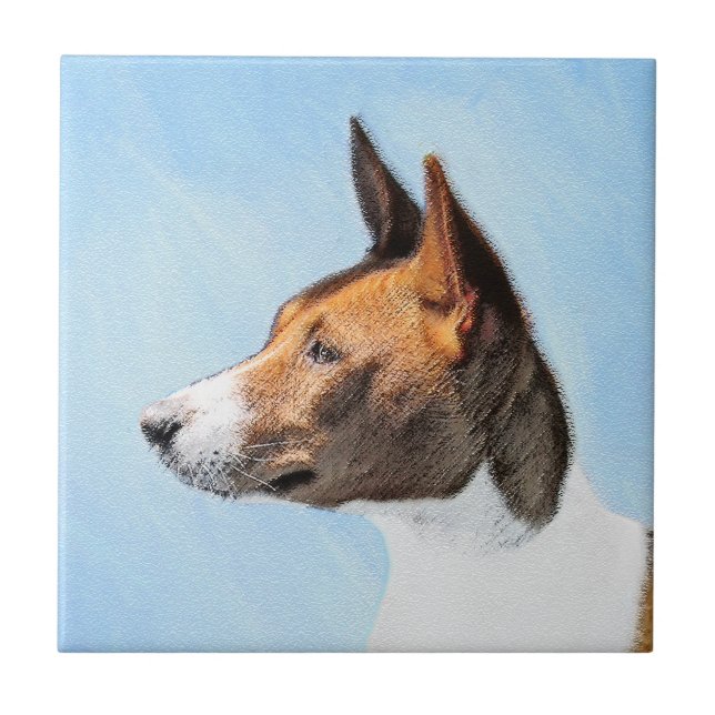 Pintura Basenji - Arte Original Custa (Frente)