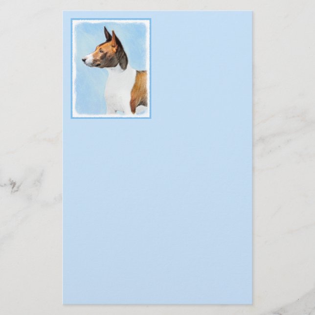 Pintura Basenji - Arte Original Custa (Frente)