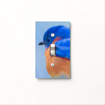 Pintura Bluebird - Arte Original para Pássaros