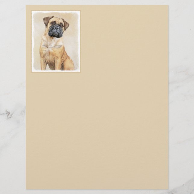 Pintura Bullmastiff - Arte Cachorra Original (Frente)