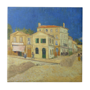 Pintura Casa Amarela Céu Azul Vintage Van Gogh