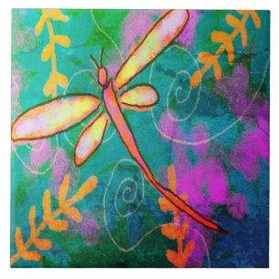 Pintura Colorida Abstrato Dragonfly