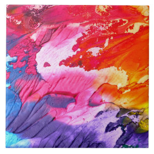 Pintura Colorida de Abstrato