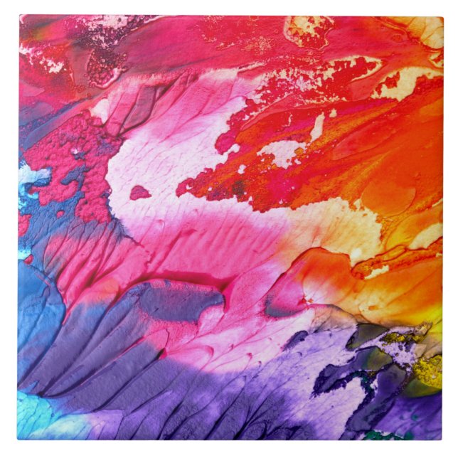 Pintura Colorida de Abstrato (Frente)