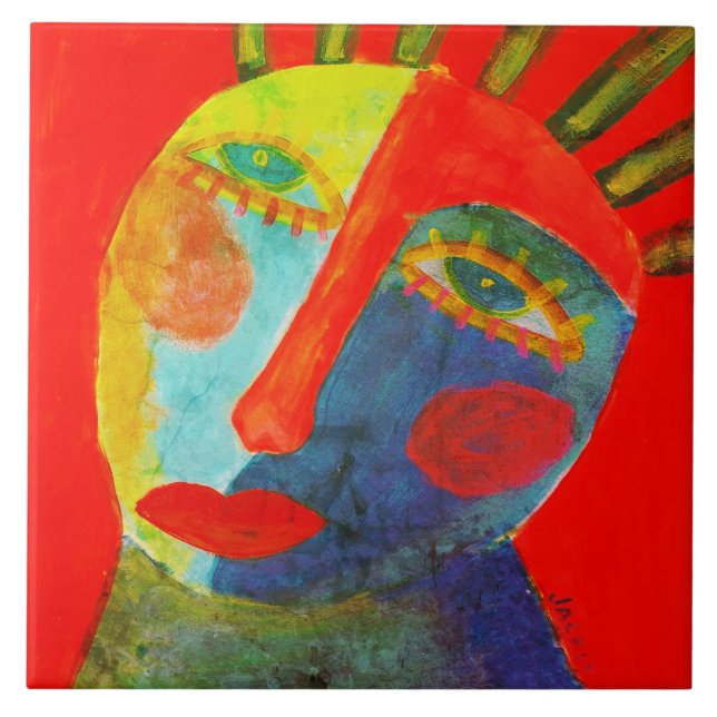 Pintura Colorida de Abstrato (Frente)