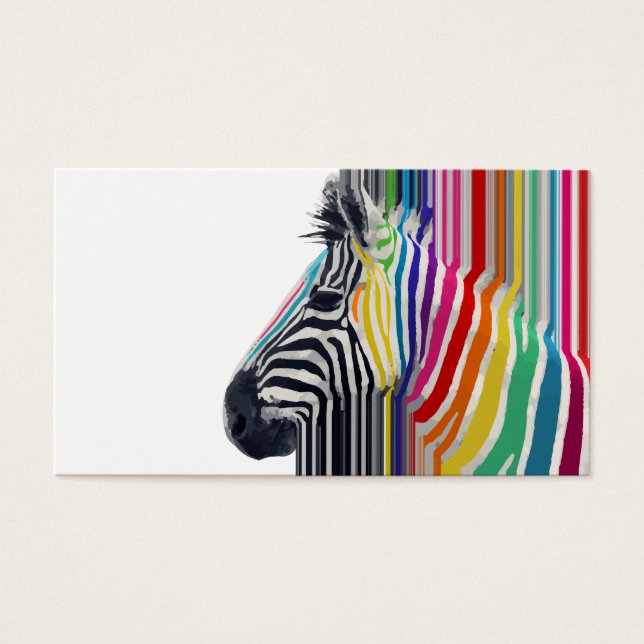 Pintura Colorida de Stripes Zebra Vibrantes (Frente)