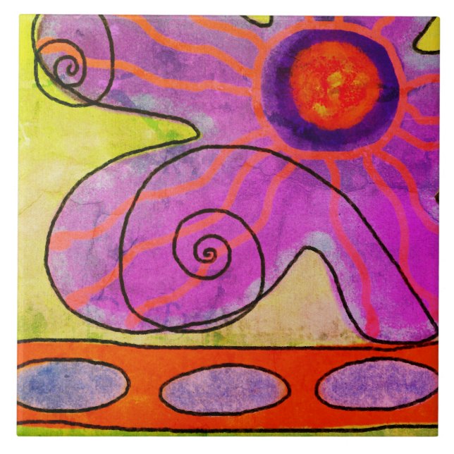 Pintura com Abstrato de Flor Rosa Funcional (Frente)