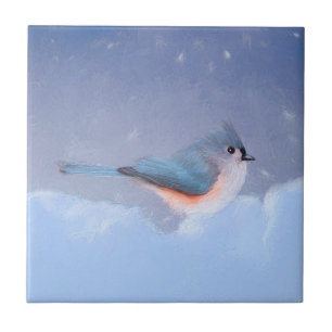 Pintura com Titmouse Tufado - Arte Cachorra Origin