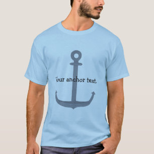 Pintura da âncora com texto opcional no camiseta