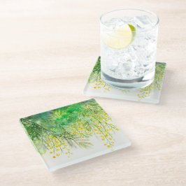 Pintura da Flor Amarelo Brilhante Mimosa