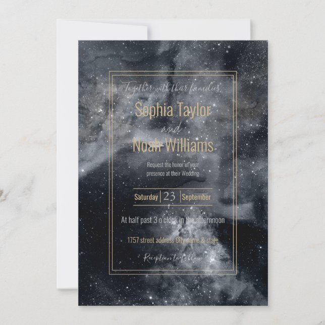 Pintura da Nebulosa da Galáxia Branca Negra (Frente)