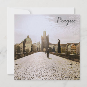 Pintura da ponte de Charles em Praga no nascer do
