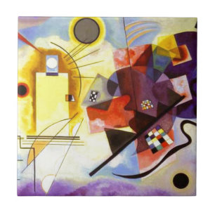 Pintura de Abstrato Amarelo Azul Kandinsky