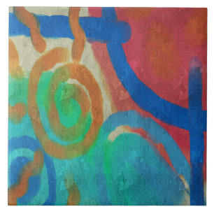 Pintura de Abstrato do Sol e do Mar