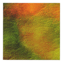 PINTURA DE ABSTRATO MODERNA VERDE E LARANJA TRENDY