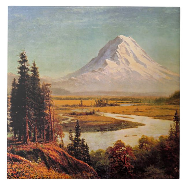 pintura de Albert Bierstadt, Monte Rainier, (Frente)