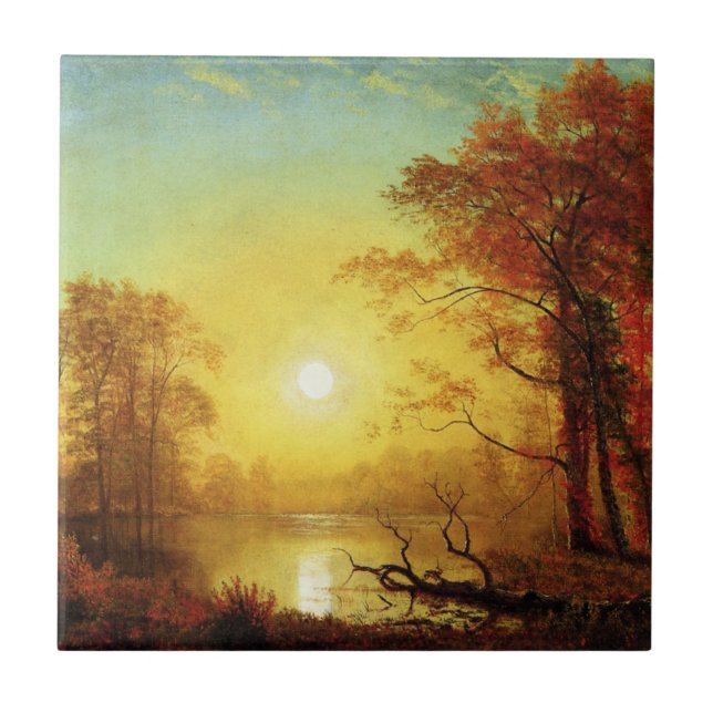 pintura de Albert Bierstadt, Nascer do Sol, (Frente)