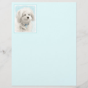 Pintura de Algodão de Tulear - Arte de Cachorro O
