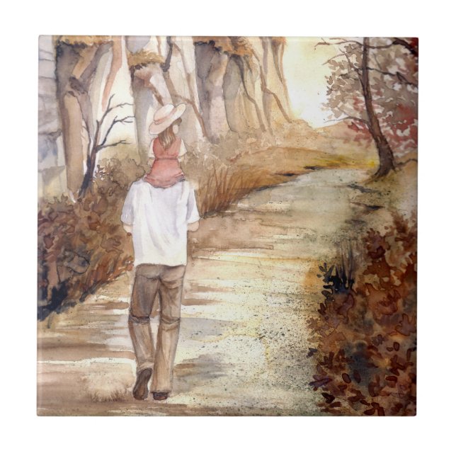 Pintura de Aquarela do Autumn Trail (Frente)
