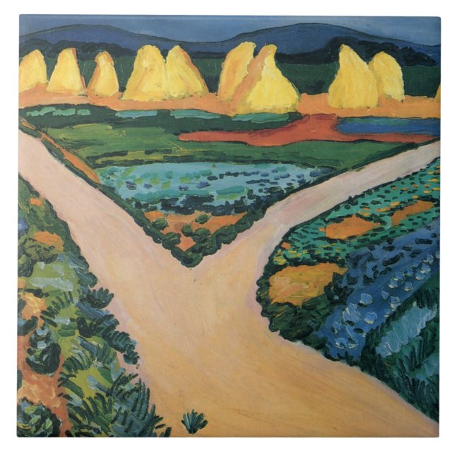 Pintura de August Macke, Campos Vegetais (Frente)