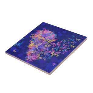 Pintura de Azulejos cerâmicos de borboletas