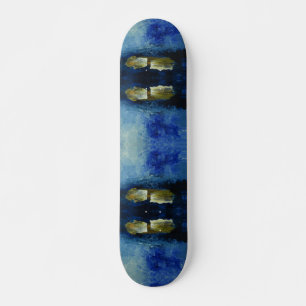 Pintura de Bastrato Azul de Reação no skate