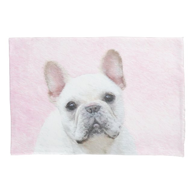 Pintura de Bulldog Francês (Creme/Branco) - Arte C (Frente)