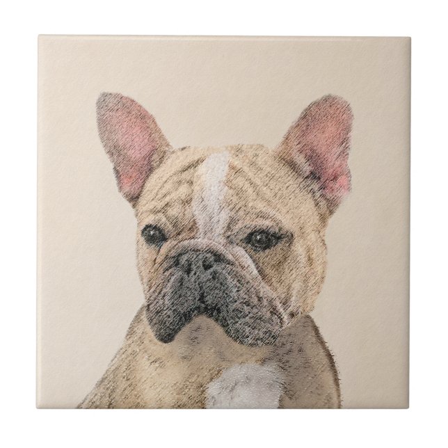 Pintura de Bulldog Francês (Sable) - Original Fofo (Frente)