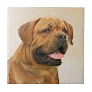 Pintura de Cachorro de Bordéus - Arte Cachorra Ori