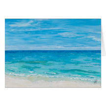 Pintura de cadeira de praia, cartão de sentir melh