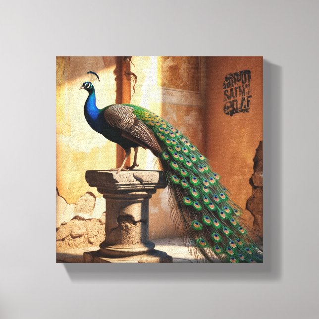 Pintura de canvas de Peacock (Frente)