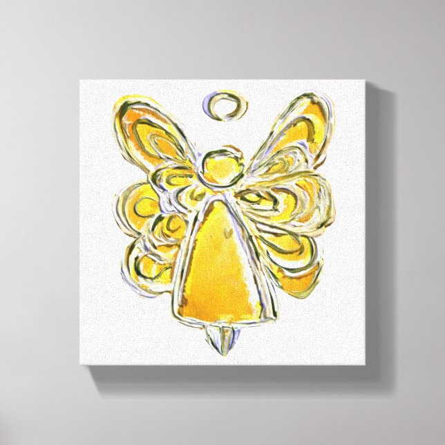 Pintura de Canvas do Anjo Amarelo (Frente)