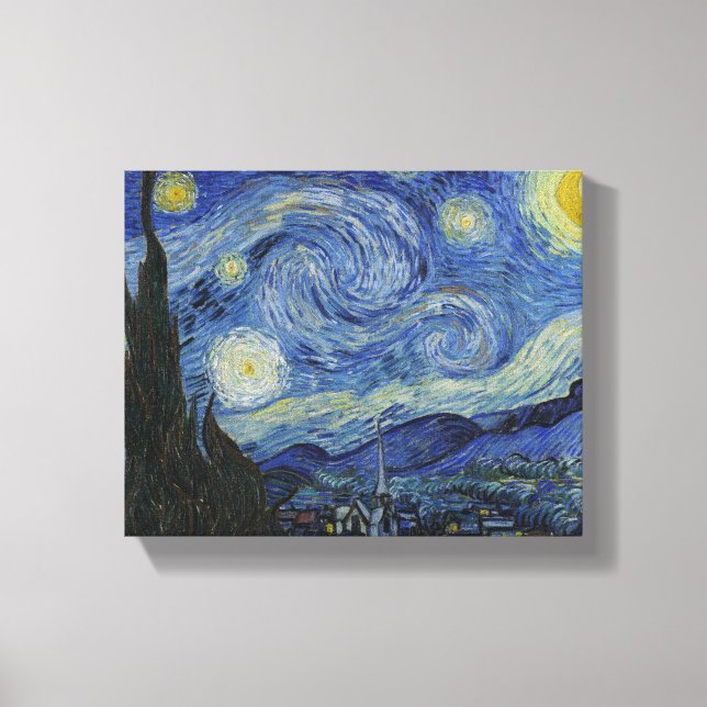 Pintura de Canvas Starry Night por Vincent Van Gog (Frente)