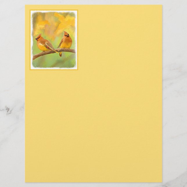 Pintura De Cedar Waxwing - Arte De Cachorro Origin (Frente)
