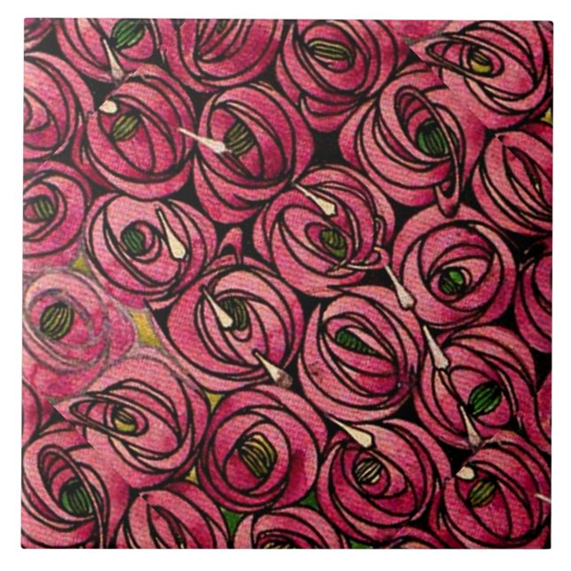 Pintura de Charles Mackintosh, Rosas (Frente)